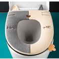 thumbnail image 1 of la tapa del inodoro del baño, el calentador del inodoro, el cojín suave y cálido del asiento del inodoro se pueden limpiar y reutilizar. Tapa de inodoro fácil de instalar, 1 of 4