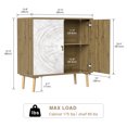 thumbnail image 2 of Eumyviv Accent Cabinet with 2 Doors,Storage Cabinet with Adjustable Shelf,Decorative Sideboard Buffet Cabinet with Solid Wood Feet Kitchen Cabinet for Hallway, Entry, Living Room, 2 of 9