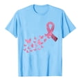thumbnail image 4 of Yuanlong Womens T-Shirts Short Sleeved Ribbon Butterflies Print Tee Shirts Cancer Awareness Blessing Pullover Tops, 4 of 4