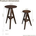 thumbnail image 3 of CONSDAN Counter Height Bar Table(Table Only), Round Bistro Pub Dining Set with Wood Top, Ideal for Breakfast, Dinner, Coffee, and Small Spaces, Easy Assembly, Rustic Brown, 3 of 6