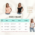 thumbnail image 4 of Galabris Women's Sexy Off Shoulder Tops Stretchy Skinny Fitted Basic Tee Ribbed Knit Casual Tank Tops, 4 of 7