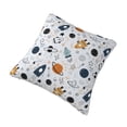thumbnail image 2 of Rateoe Cartoon Planets Pattern Throw Pillow Cover Premium Pillow Stuffer Sham Square for Decorative Cushion Bed Couch Sofa(Pillow insert not included), 2 of 8