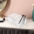 thumbnail image 3 of 2 cajones pequeños apilables transparentes de acrílico para baño, organizador de maquillaje, contenedores de almacenamiento para tocador, debajo del fregadero, gabinetes de cocina y despensa, 3 of 8