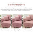 thumbnail image 6 of Modular Sectional Sofa, Comfy Boucle Fabric Loveseat Sofa, 2-Seater Wide and Deep Seat Pink Sofa Cloud, Shell-Shaped Armrests Cylindrical Legs Couch for Living Room, Bedroom, Apartment, 6 of 9
