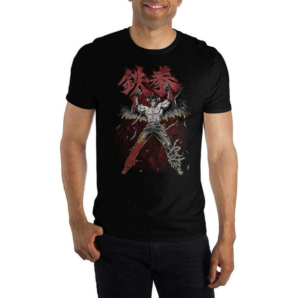 Bioworld Mens Jin Kazama Shirt Black Jin Kazama Tekken Tshirt