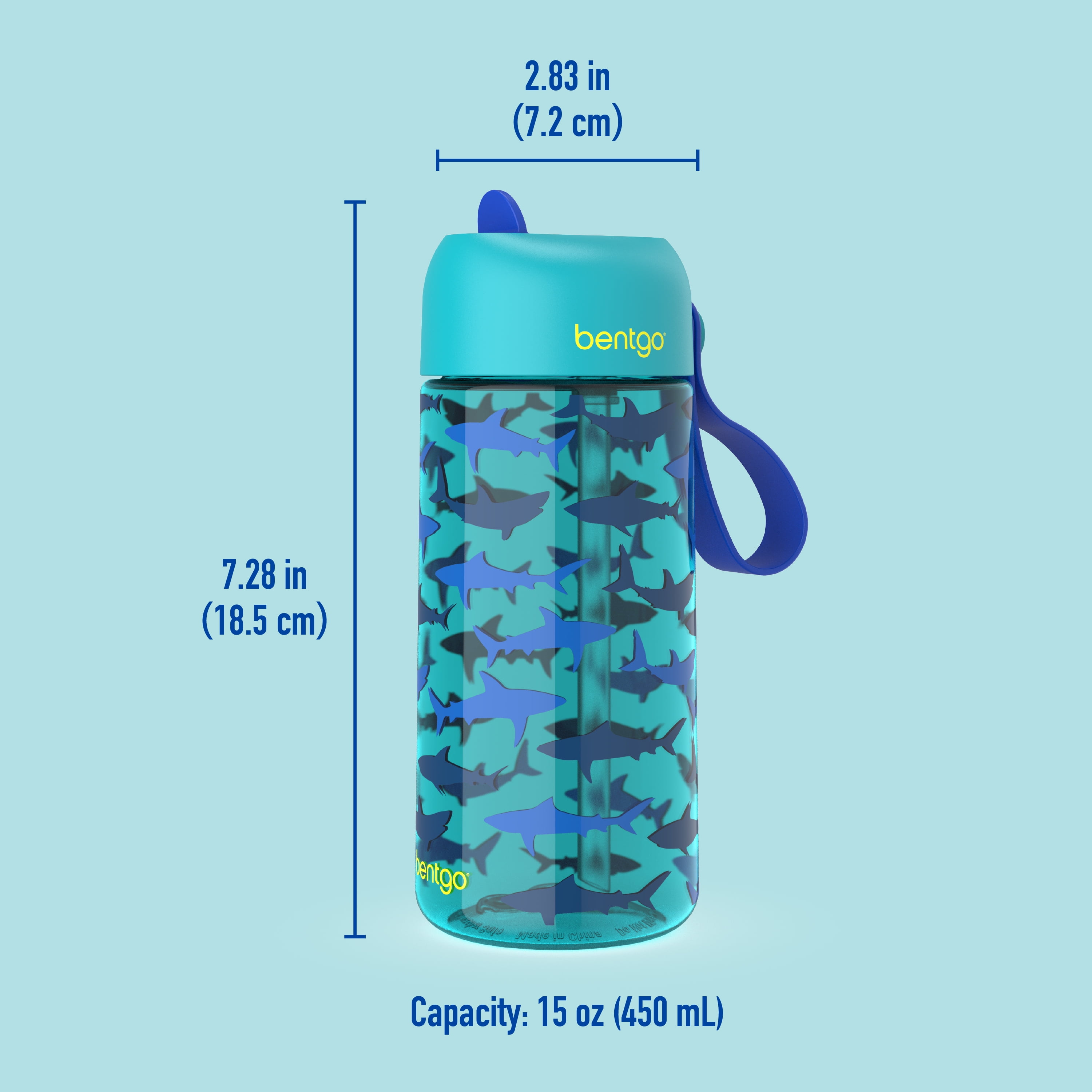 Bentgo® Kids Water Bottle 2-Pack - New, Improved 2023 Leak-Proof BPA-Free  15 oz Cups for Toddlers & Children Flip-Up Safe-Sip Straw School, Sports,  Daycare, Cam… in 2023