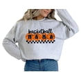 thumbnail image 5 of Basketball Mama Sweatshirt for Women Orange Checkered Basketball Mom Sweater Gray Sweatshirt Adult Small, 5 of 5