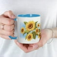 thumbnail image 5 of CafePress - Sunflower Mug - 11 oz Ceramic Mug - Novelty Coffee Tea Cup, 5 of 6