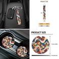 thumbnail image 6 of HUIACONG Hippie Flower Seat Covers for Car Steering Wheel Cover Armrest Cover Pad Seat Belt Pad Car Coasters Universal Fit Automotive Interior 12 Pieces Fit for Men Women, 6 of 6