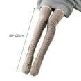 thumbnail image 6 of Women's Cable Knit Thigh High Boot Socks Extra Long Winter Stockings Leg Warmers, 6 of 8