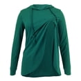 thumbnail image 2 of WAGUTH Women's Maternity Nursing Hoodies Long Sleeve Side Split Breastfeeding Sweatshirt Soft Casual Tunic Tops for Pregnancy Daily Wear,Green,XXL, 2 of 7