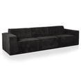 thumbnail image 3 of Furniture of America Solan Modern Chenille Modular Wide Track Arms Sofa, Black, 3 of 20
