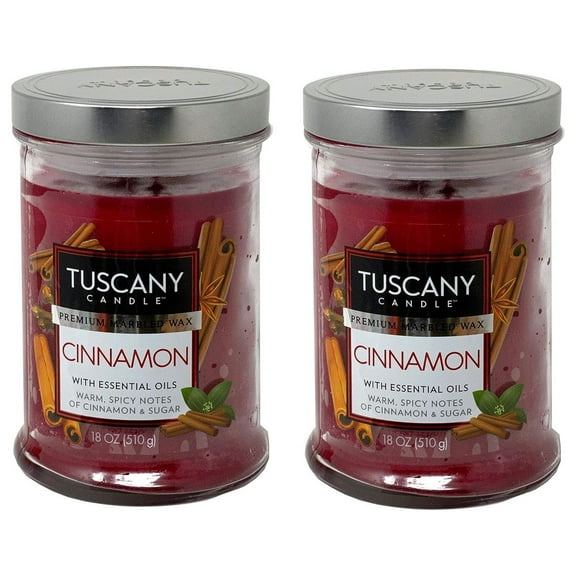Tuscany Candle 18oz Scented Candle, Cinnamon 2-Pack