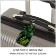 thumbnail image 3 of Square 2Pack PU Leather Tropical Leaves Cruise Luggage Tag with Privacy Cover and Name ID Tag for Travel Handbags Backpacks Luggage Tags, 3 of 6