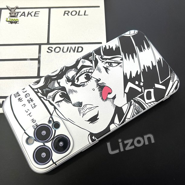 JoJo's Ives Arre Adventure Cosplay Laser Phone Case, Kujo Jolyne Jotaro, Platinum Star, Disc Print, Anime, Stone Ocean qiuyongming unisex
