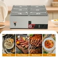 thumbnail image 5 of Garvee 38QT Electric Commercial Food Warmer, 6-Pan Steam Table 6.3 QT/Pan Stainless Steel with Temperature Control & Lid for Parties, Catering, Restaurants, 5 of 8