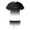 thumbnail image 5 of BRANROY Men's Summer Outfits 2 Piece - Drawstring Short Set Tracksuit, Casual Two Piece Outfit with Printed Tee and Shorts,Gray,L, 5 of 7