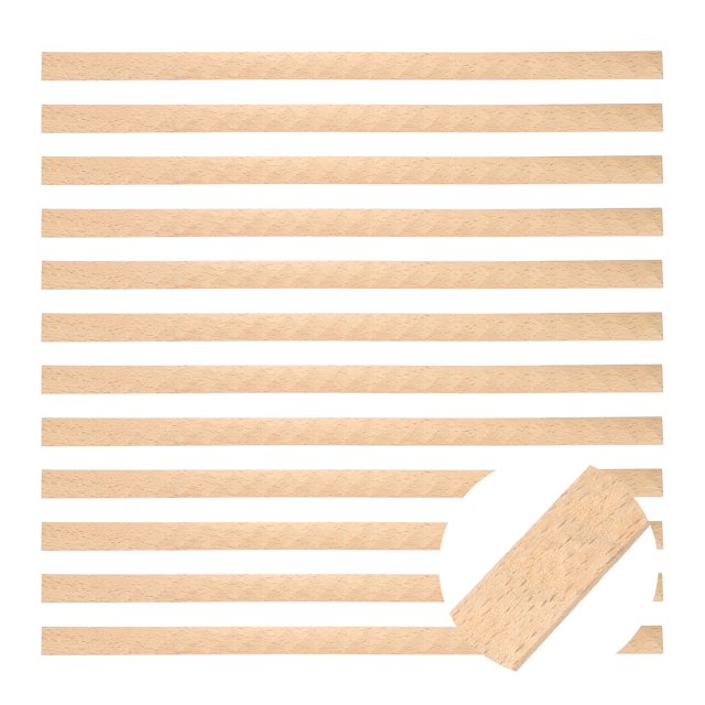 Paquete de 12 Moldura de Madera Decorativa de 15.75", Madera 3D sin Terminar para Manualidades, Estante de Armario de Pared, Ventana, Puerta (Forma de Pirámide, 18mm)