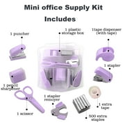 8 Pack Mini Office Supply Kits – Includes Mini Stapler, Scissors, Staple Remover, Puncher, Pencil Sharpener, Tape Dispenser