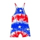 thumbnail image 3 of Odeerbi 5-14 Años Niñas Verano Mono Día de La Independencia Impresión Camisola Romper Casual Sin Mangas Correa Combinados Pantalones Cortos Con Bolsillos, 3 of 5