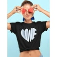 thumbnail image 2 of Love Slogan 3d Heart Shaped T-Shirt Women -Image by Shutterstock, Female x-Large, 2 of 4