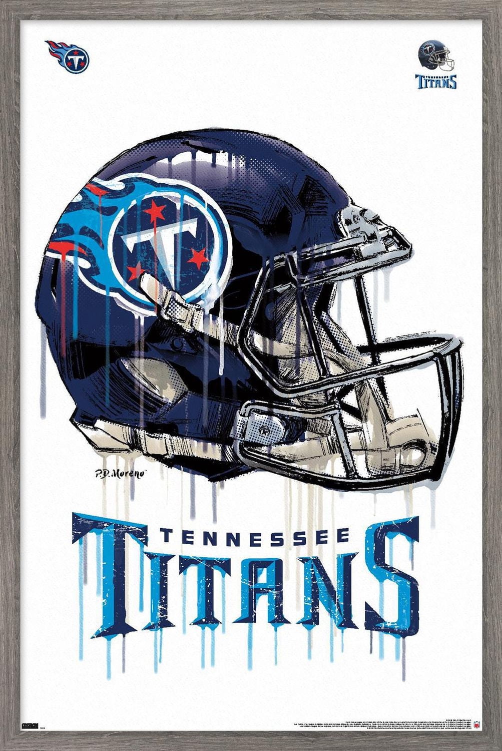 NFL Tennessee Titans - Drip Helmet 20 Wall Poster