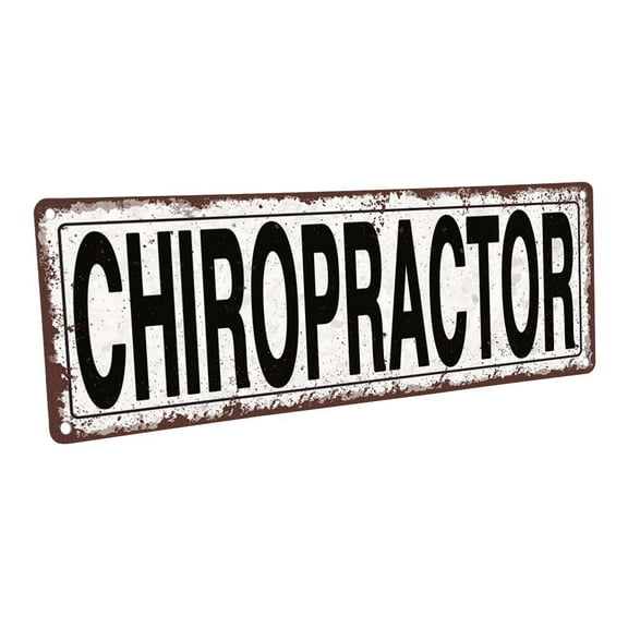 Chiropractor 4"x12" Metal Sign, Wall Décor for Home and Office