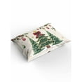 thumbnail image 2 of Christmas Trees King Size Comforter Set, Xmas Trees Balls Berry Winter Snowflakes Linen Bedding for All Seasons, 4 Pcs Bed Set with 1Comforter (90"x106") ,1 Sheet(94"x116"), 2 Pillowcases (19"x35"), 2 of 7