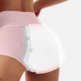 thumbnail image 6 of Yyeselk Womens Comfort Incontinence Underwear Ribbed High Waisted Soft Fit Stretch Briefs Leakproof Discreet Absorbent Reusable Panties for Women Pink L, 6 of 8