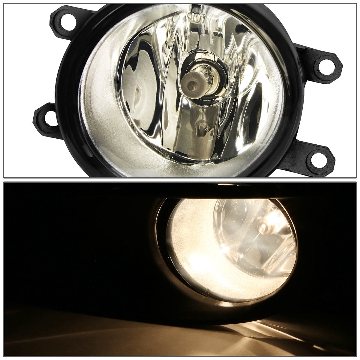 DNA Motoring For 09-11 Toyota Yaris Hatchback Smoked Lens Bumper Fog Light Lamps Pair w/Bezel+Wiring+Switch