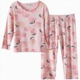 thumbnail image 5 of TOWED22 Toddler Boys Girls Sleepwear 2 Piece Pajamas Set Cotton Long Sleeve Crewneck Top and Pants Pjs Jammies Fall Winter 3 6 9 12 18 24 Months 2 3 4 5 6 7 8 9 Years(Red,7-8 Y), 5 of 7