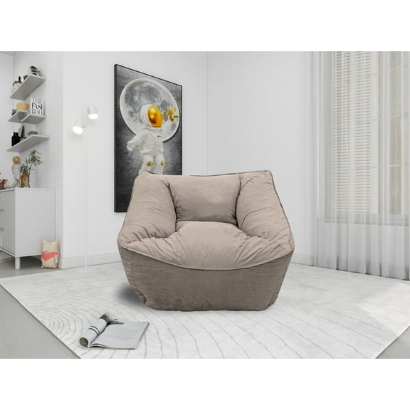 Sillon Puff El Bazar Store Beige, Sillon Ocasional