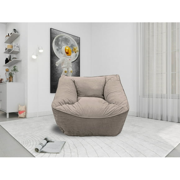 Sillon Puff El Bazar Store Beige, Sillon Ocasional