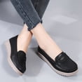 thumbnail image 6 of Big Size Women's Casual Loafers Slip On Leather Shoes Lightweight Walking Shoes Moccasins Classic Penny Loafer Flats Boat Shoes, 6 of 10