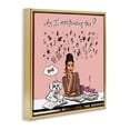 thumbnail image 2 of Stupell Industries Modern Overthinking Reflection with Puppy Gold Floating Frame Canvas Art, 25 x 25, by Tara Boone, 2 of 8