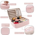 thumbnail image 3 of Bolsa de maquillaje de viaje, neceser, neceser para mujer y hombre (rosa), 3 of 5