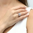 thumbnail image 6 of BERRICLE Sterling Silver Halo Wedding Engagement Rings Round Cut Cubic Zirconia CZ Ring for Women, Rhodium Plated Size 4.5, 6 of 15