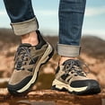 thumbnail image 2 of NOKIO Men's 𝖫a𝖼e Up Sneaker Comfortable Cushion Wide Width Shoes Fashion Outdoor Running Shoes Lightweight Mountaineering Sports Shoes Durab𝗅e Anti-S𝗅ip Athlet𝗂c Shoes, 2 of 9