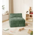thumbnail image 3 of Domusensus Corduroy Futon Sofa Bed, Foldable Boneless Couch, Free Setup Folding Sofa Bed, Futon Couch for Small Spaces, Sleeper Chair, Green, 3 of 5