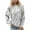 White, variant on VEKDONE Sweatshirts for Women Fashion Print Long Sleeve Blouse Fall Loose Fit Crewneck Pullover Top Plus Size Soft Comfy Sweatshirt No Hood