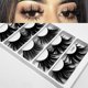 thumbnail image 2 of 5 pares de pestañas postizas negras, largas y gruesas naturales, maquillaje de pestañas, 2 of 2