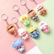 thumbnail image 2 of Keychain Creative Cartoon Key Chain Silicone Jewelry Animal Panda Key Rings Car Bag Keyring Soft Kawaii Forest Animals heqiyong toy, 2 of 2