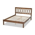 thumbnail image 3 of Baxton Studio Lit Plateforme en Bois Finition Marron Taille Grand, 3 of 9