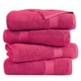 thumbnail image 2 of Toallas de Baño para - Juego Premium Algodón, Toalla Secado Rápido, Hotel Lujo 4 (28" x 54") Fucsia, 2 of 9