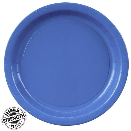 True Blue (Blue) Paper Dinner Plates (24)