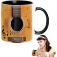 thumbnail image 2 of Glass&Bottle Ceramics Ceramic Coffee Mug Funny Music Note Coffee Mug Featuring Guitars Piano Violin Musical Notes Design for Musicians and Music Teachers, 2 of 6