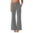 thumbnail image 4 of High Waisted Pants for Women Elastic Waist Pockets business Casual, 4 of 7