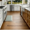thumbnail image 5 of Martha Stewart Miles Modern Diamond Anti-Fatigue Air-Infused Kitchen Mat, Mint Green, 19.6"x39", 5 of 9