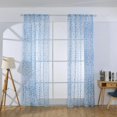 thumbnail image 4 of Cortina de poliéster para ventana, cenefas de gasa para decoración de dormitorio y sala de estar (azul), 4 of 8