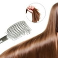 thumbnail image 4 of Professional Ribs Comb Women Wet Massage Styling Tool Hairbrush(Black), 4 of 6